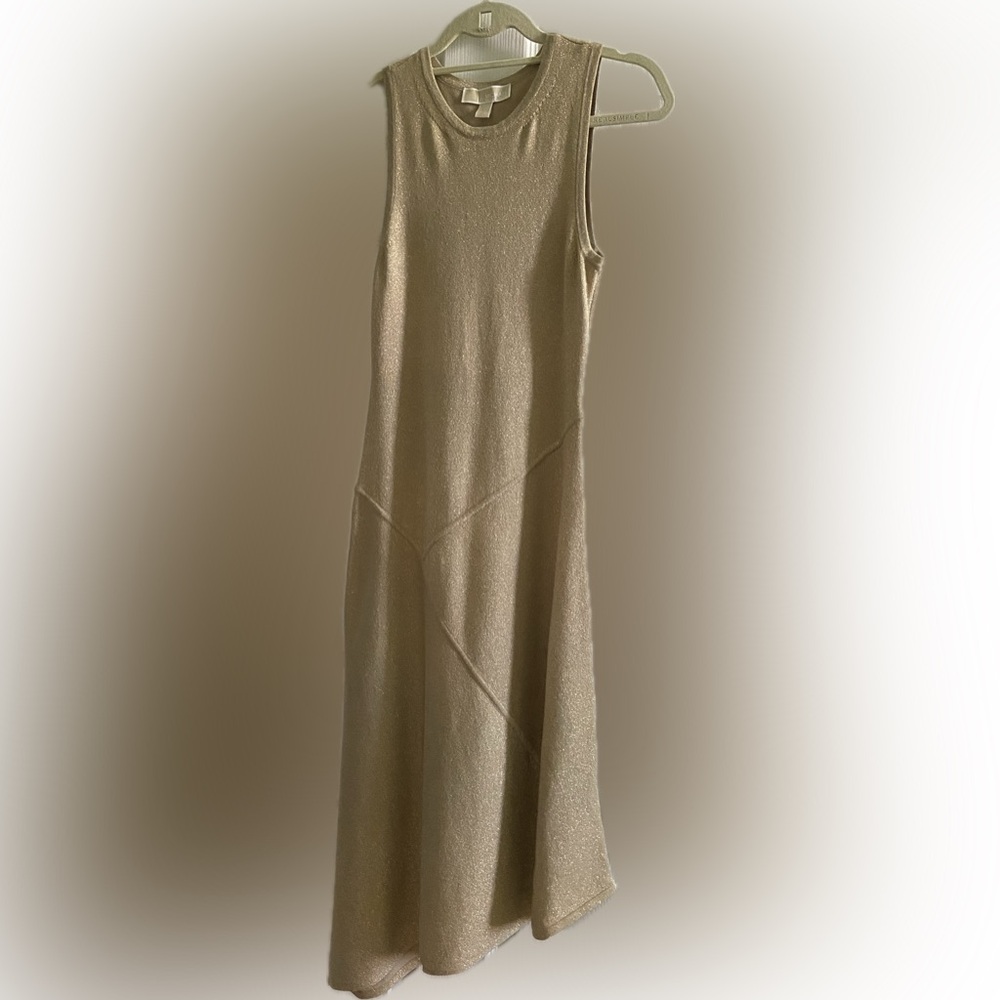 MICHAEL KORS s GOLD ASYMMETRICAL DRESS